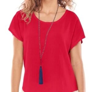 Oh My Gauze Women's Red Casual Top